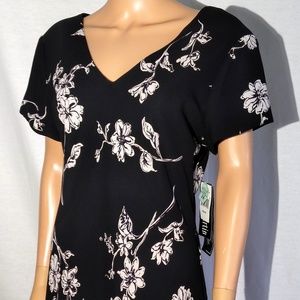 Adorned With Blooms Bottom Layered:  Slip-On Dress